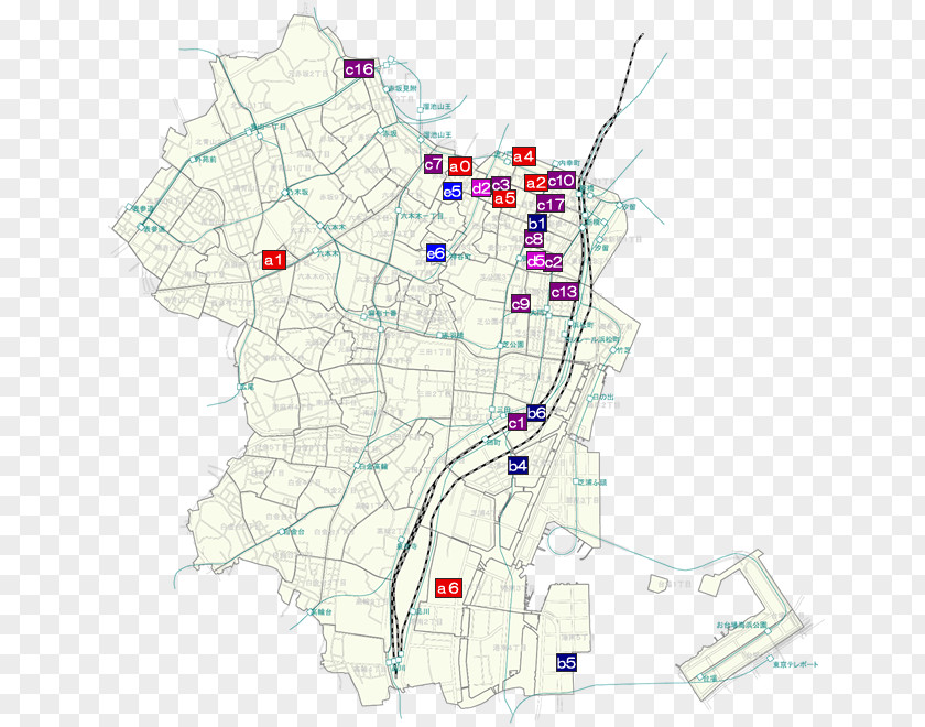 Tokyo City Map Line Point Plan Tuberculosis PNG