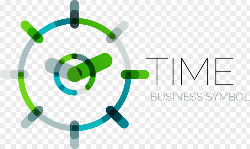 Vector Green Time Logo Concept Illustration PNG