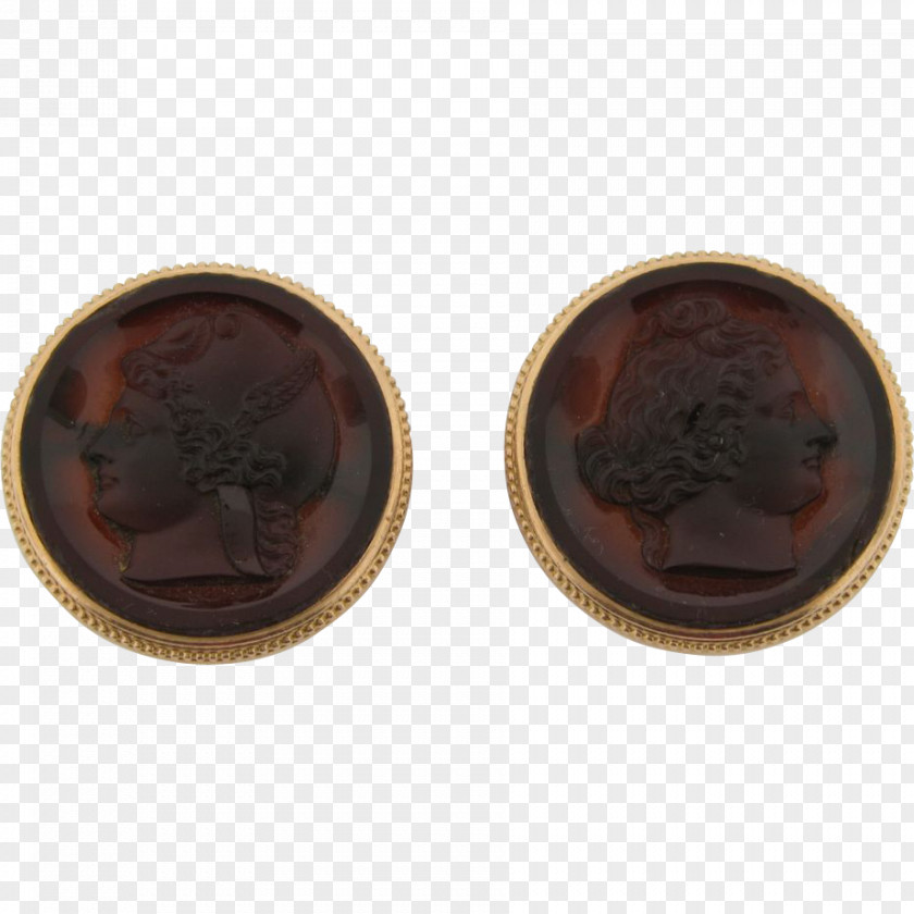 Antique Carved Exquisite Earring Cufflink PNG