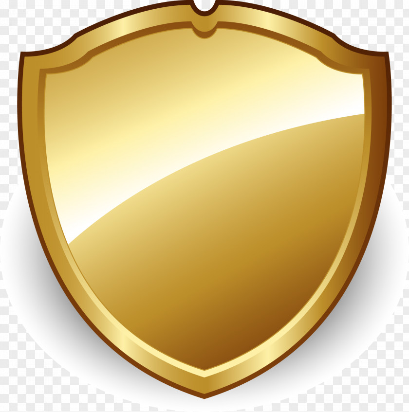 Golden Shield,Shield,Gold Label,Golden Badge Shield Euclidean Vector Icon PNG