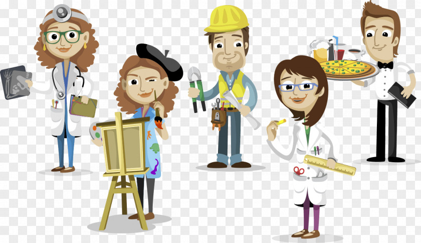 Group With Different Occupations Career Clip Art PNG