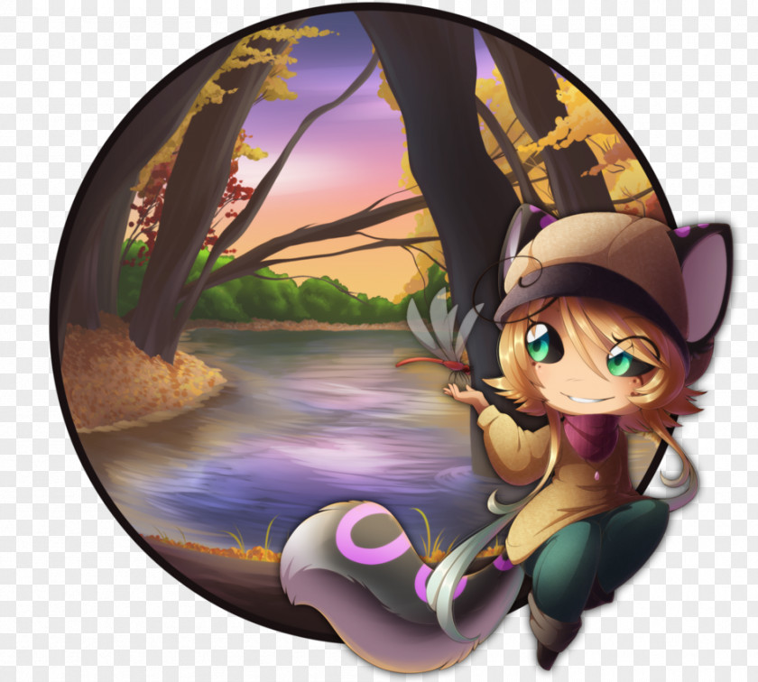 Lakeside Trees Fairy Cartoon Desktop Wallpaper Violet PNG