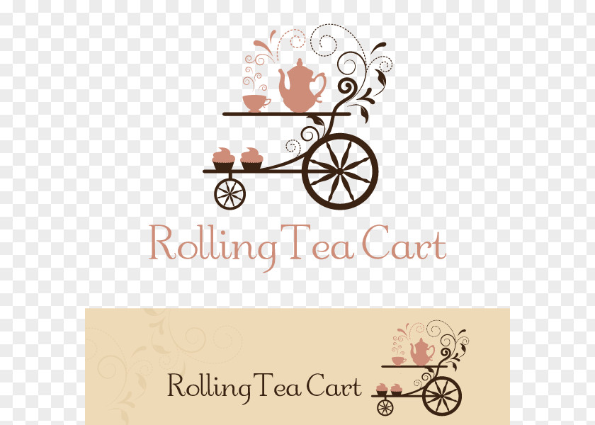 Tea Catering: Rolling Cart Party Logo Facebook PNG