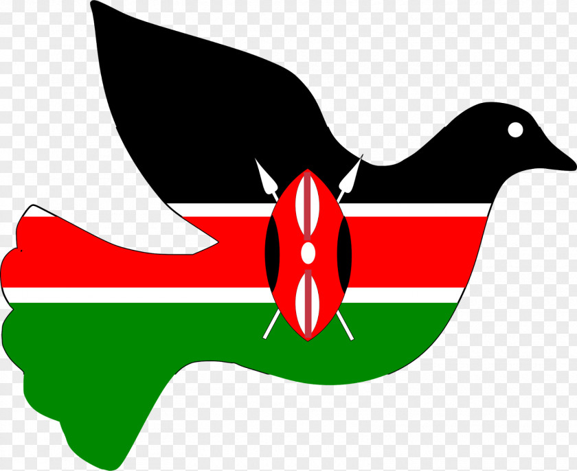 Diver Flag Of Kenya Peace Doves As Symbols Clip Art PNG