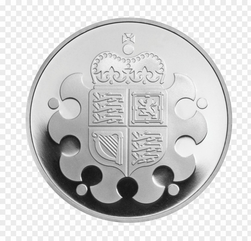 Silver Coin White Font PNG