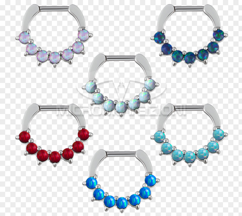 Barbell Turquoise Surgical Stainless Steel Nose Piercing Septum PNG