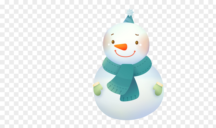 Christmas Snowman Illustration PNG