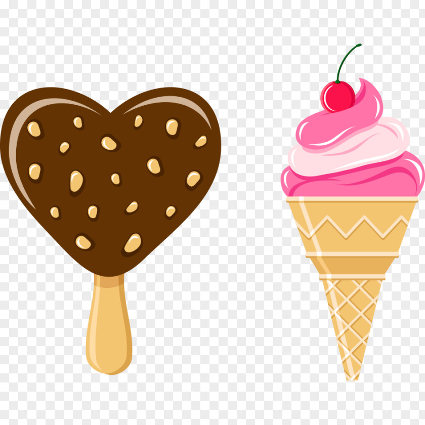Ice Cream Creative Cone Strawberry Chocolate Banana Split PNG