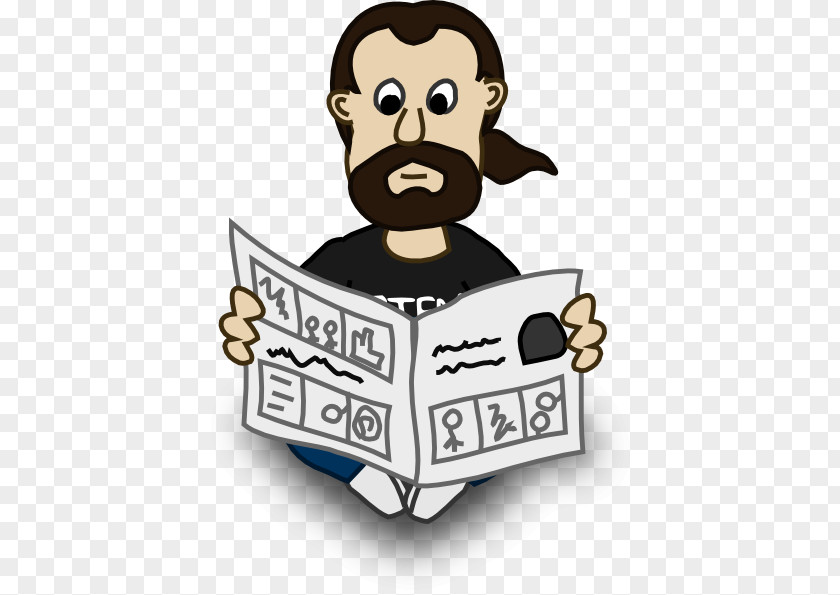 Animated Reading Clipart Newspaper Clip Art PNG