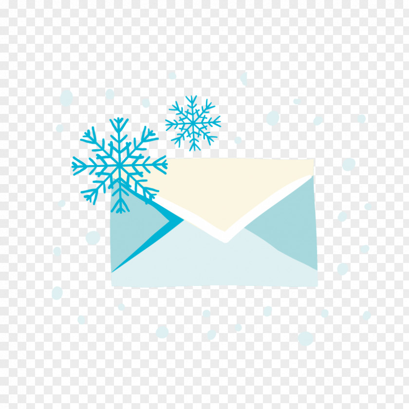Blue Snowflakes Envelope PNG