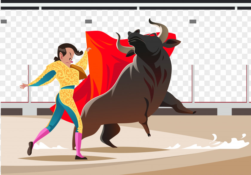 Bullfighting Show Spanish Fighting Bull Bullfighter PNG