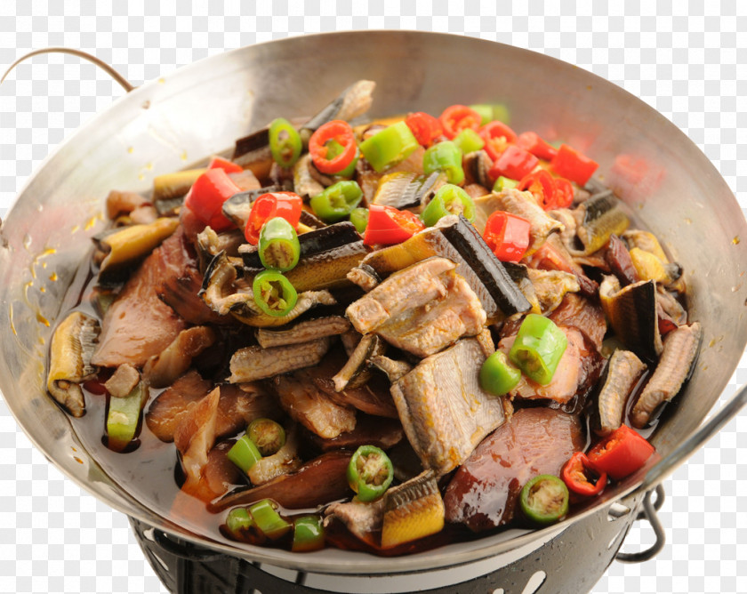 Chop Pepper Stir-fried Eel Asian Swamp Stir Frying Food Sautxe9ing PNG