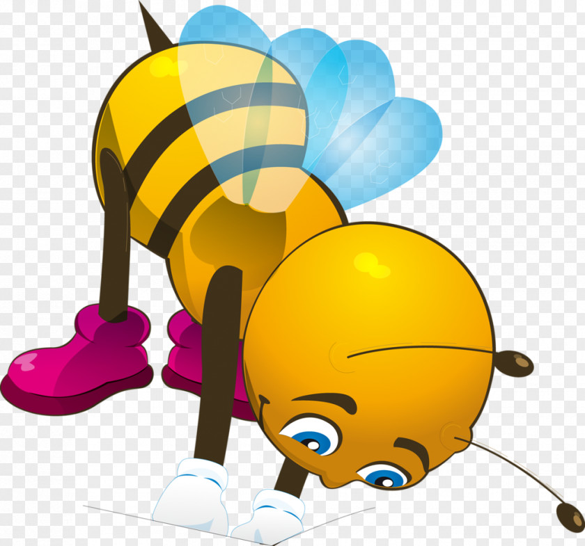 Membranewinged Insect Yellow Bee Cartoon PNG