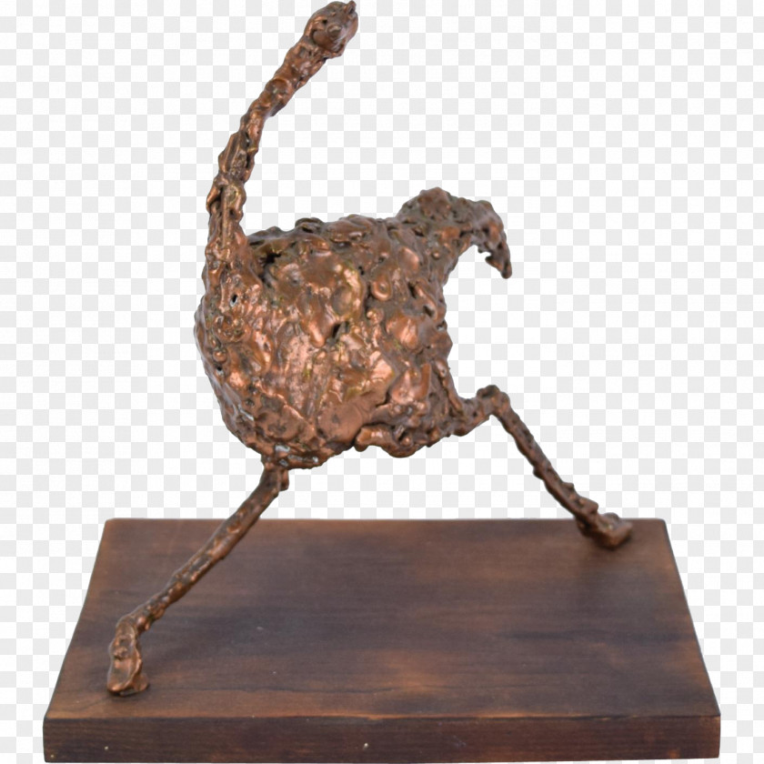 Ostrich Bronze Sculpture Brutalist Architecture Art PNG