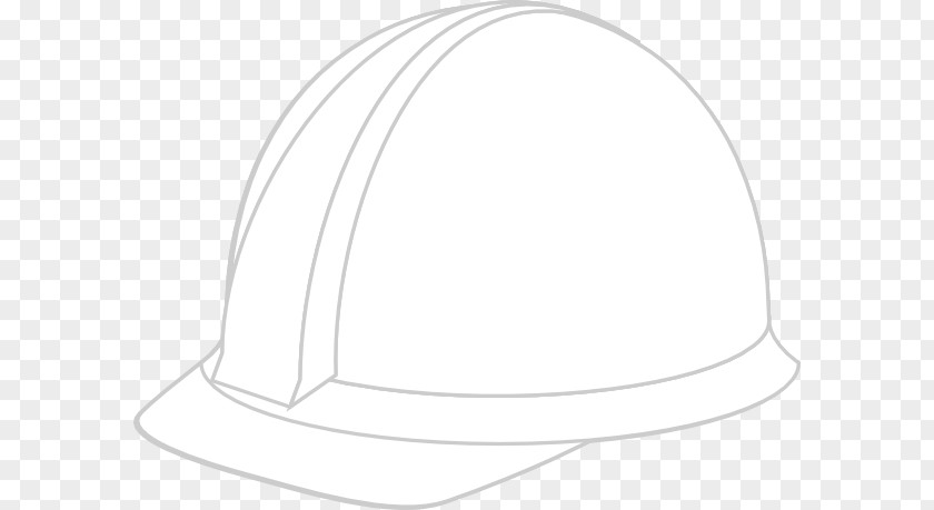 Construction Hat Cliparts Hard White Line Art PNG