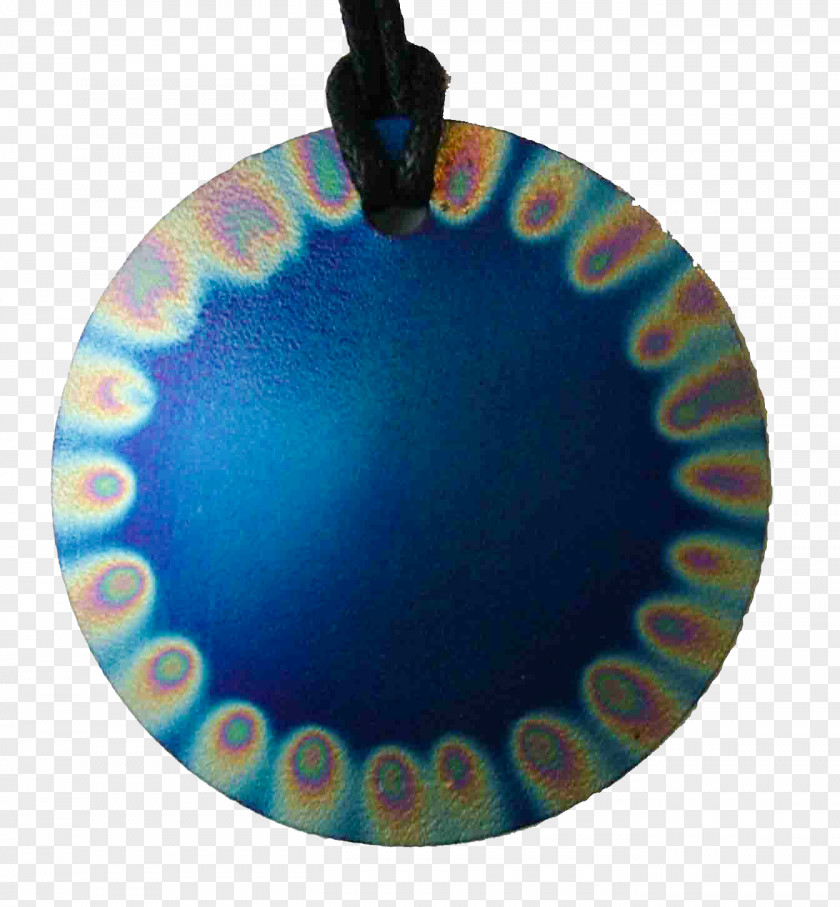 Round Eyes Cobalt Blue Turquoise Christmas Ornament PNG
