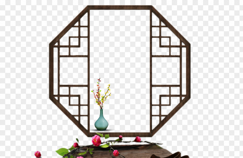 Window Frame China Chinoiserie PNG