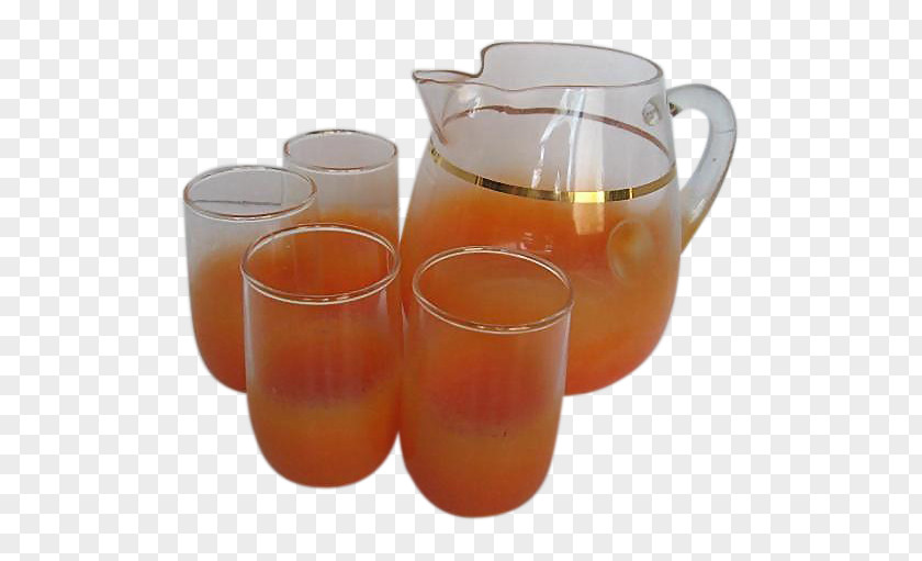 Juice Orange Drink Glass Pitcher Crystal PNG