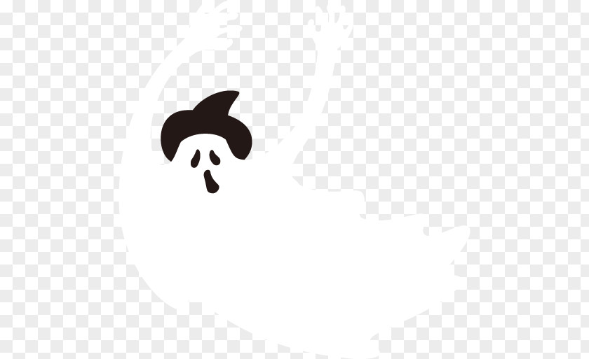 Scary Halloween Ghost Clip Art. PNG