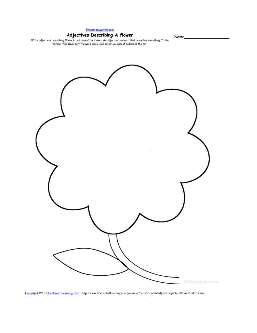 Blank Flower Template Student Kindergarten Pre-school Lesson Petal PNG