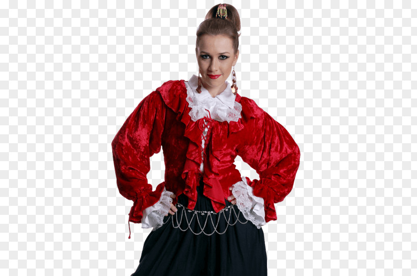 Plus Thick Velvet Mary Read Blouse Costume Clothing Piracy PNG