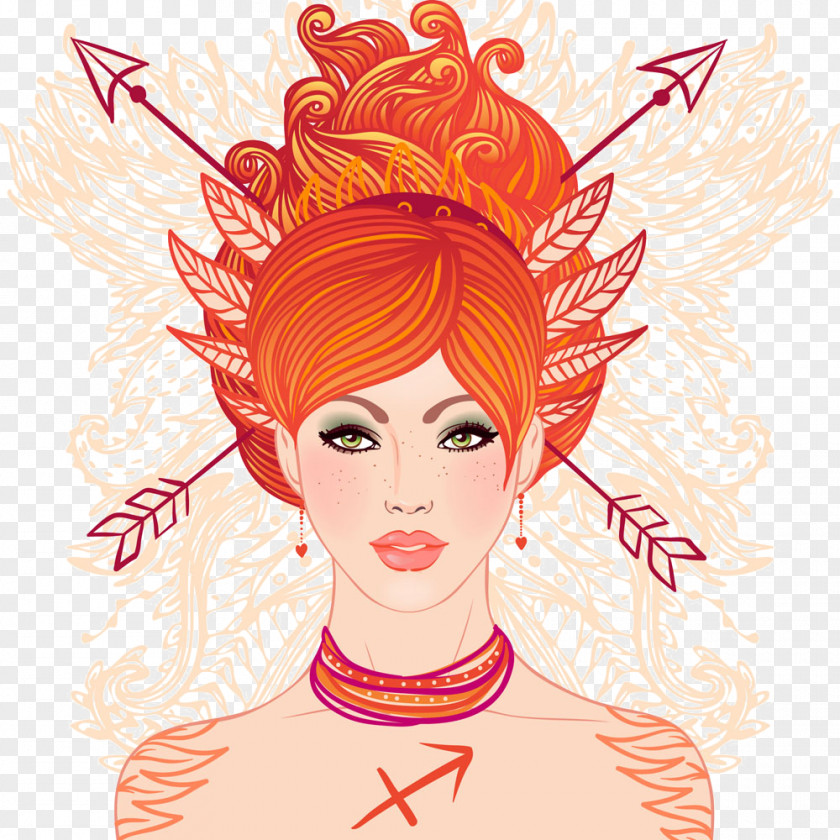 Bristling With Arrows Princess Sagittarius Astrological Sign Zodiac Astrology Horoscope PNG