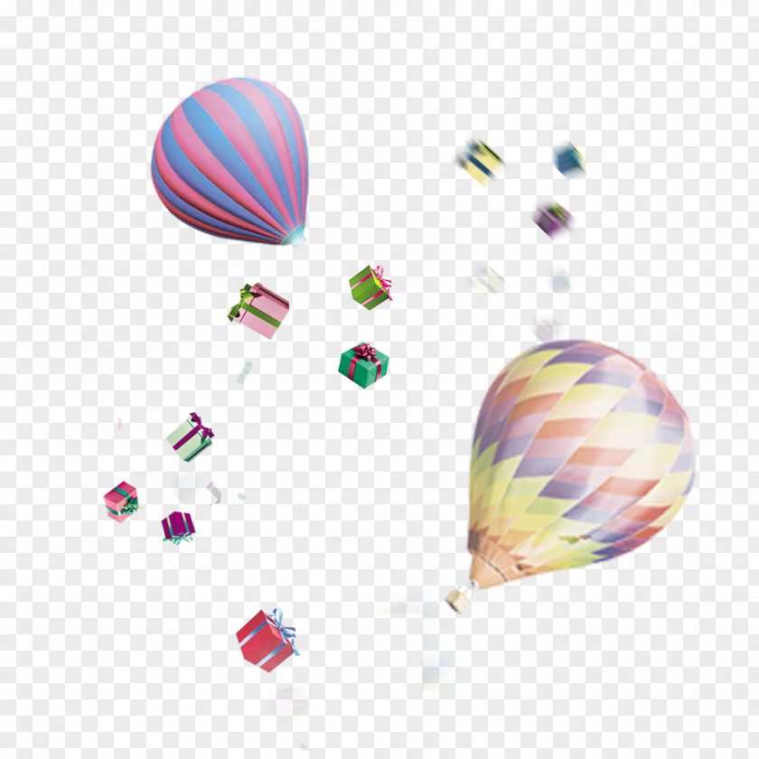 Gift Colorful Hot Air Balloon Travel PNG