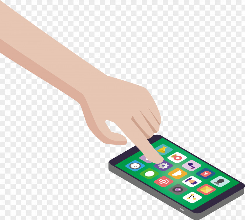 Smartphone Hand PNG