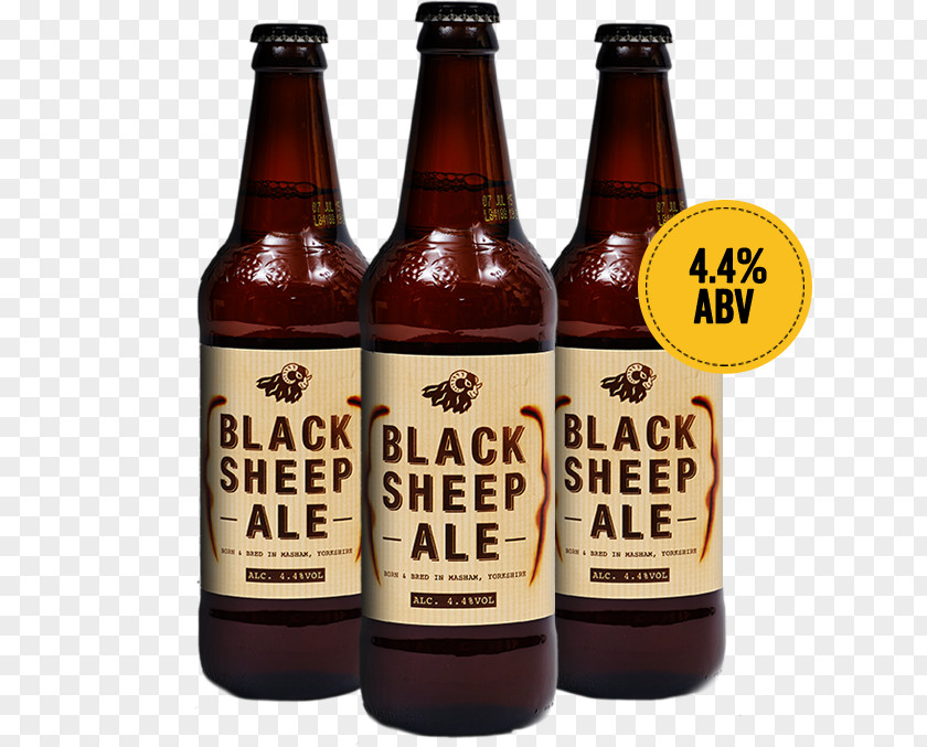 Beer Black Sheep Ale Bottle Brewery PNG