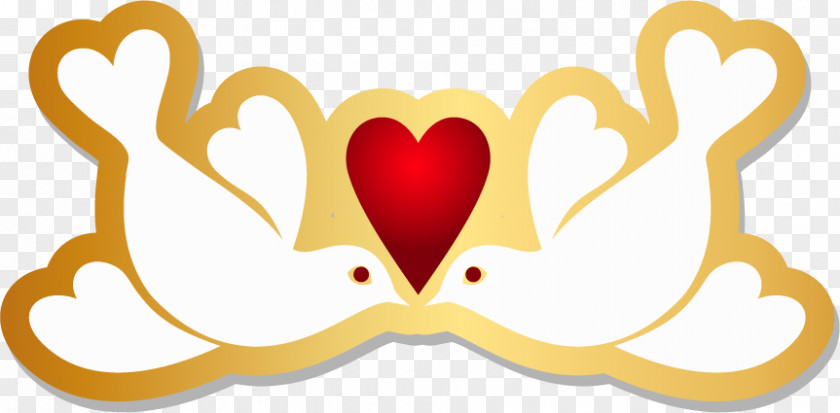 Gold Dove Rock Columbidae Bird Heart PNG