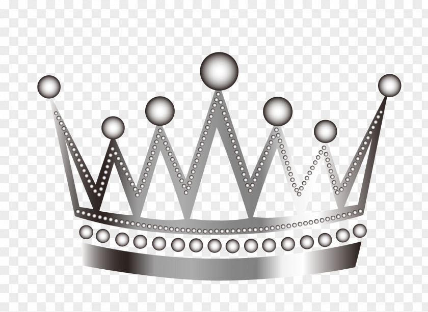 Vector Silver Crown Material PNG