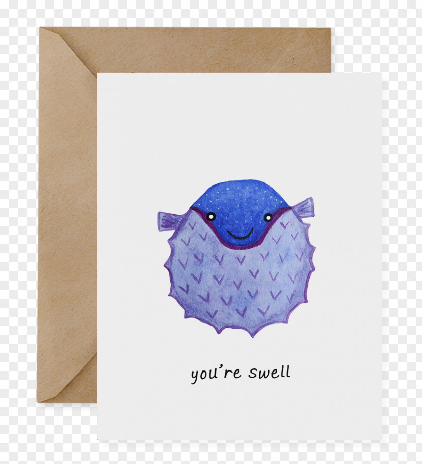 Birthday Greeting & Note Cards Pun Cake Pufferfish PNG