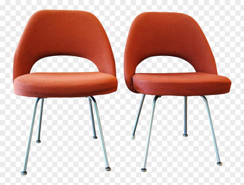 Orange Chair Womb Table Dining Room PNG