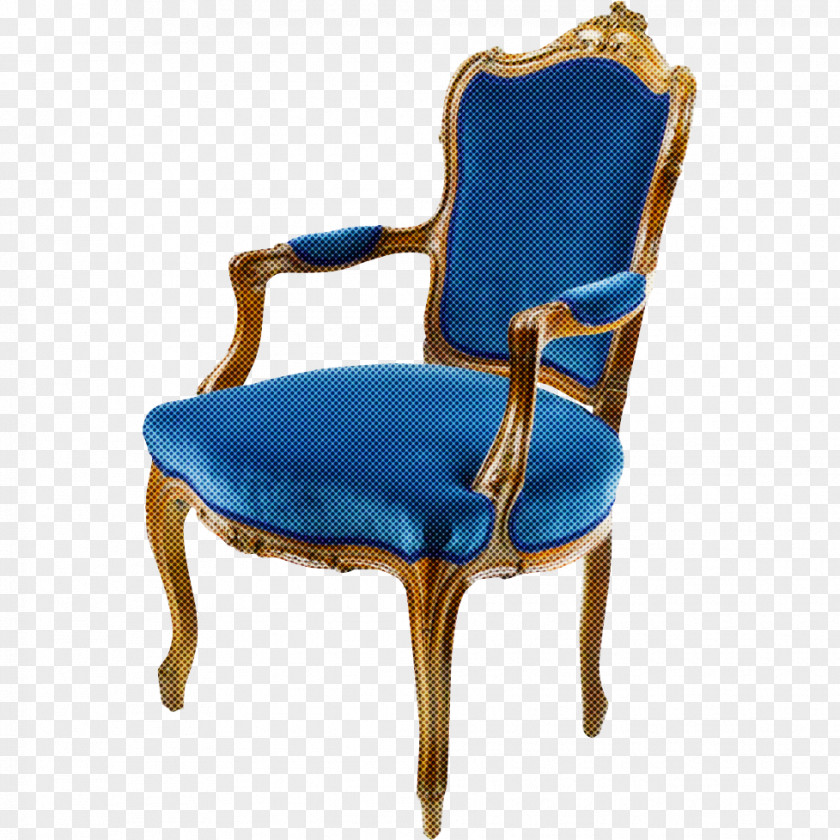 Chair Furniture Blue Cobalt Turquoise PNG