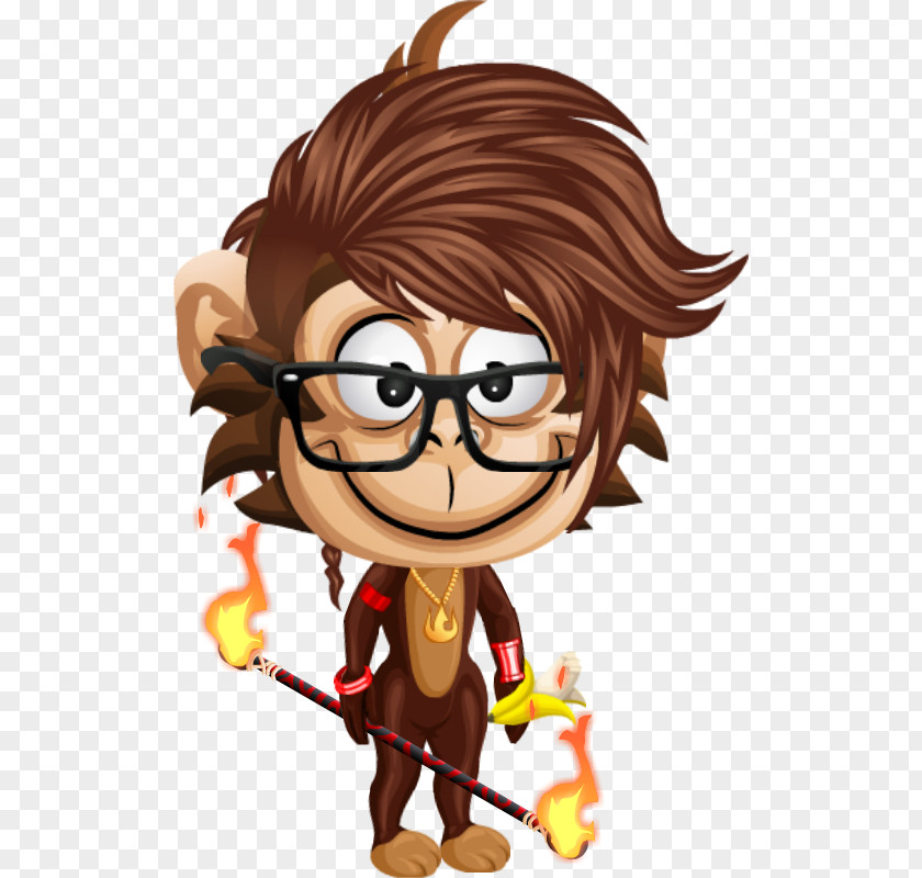 New World Monkey Glasses Boy Legendary Creature Clip Art PNG