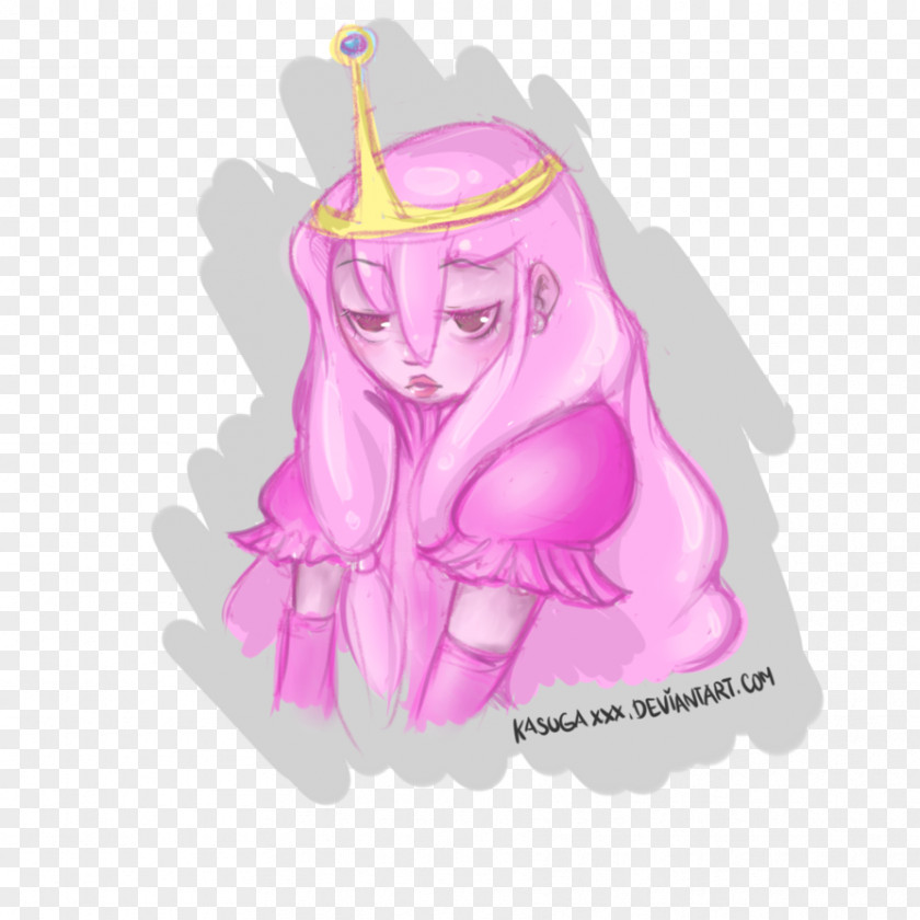 Watercolor Princess Cartoon Pink M Figurine Legendary Creature PNG