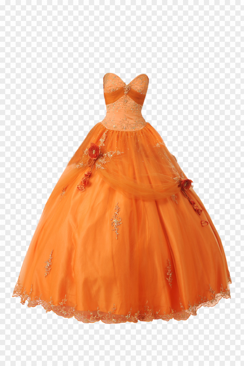 Dress Orange Wedding Clothing Red PNG