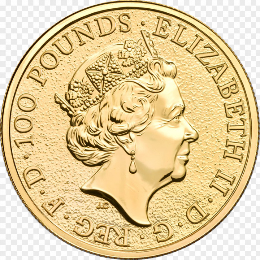 Gold Coins Royal Mint The Queen's Beasts Bullion Coin PNG