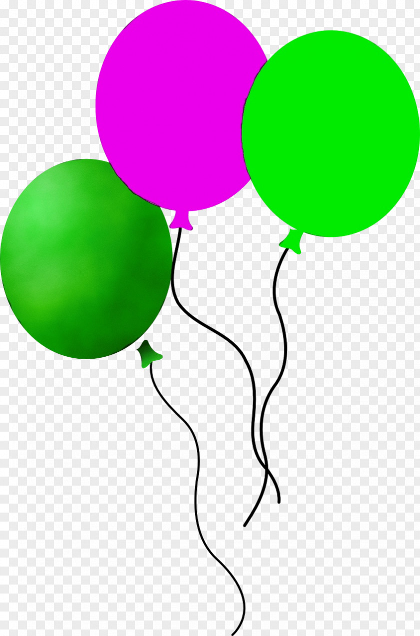 Party Supply Green Birthday Balloon Cartoon PNG