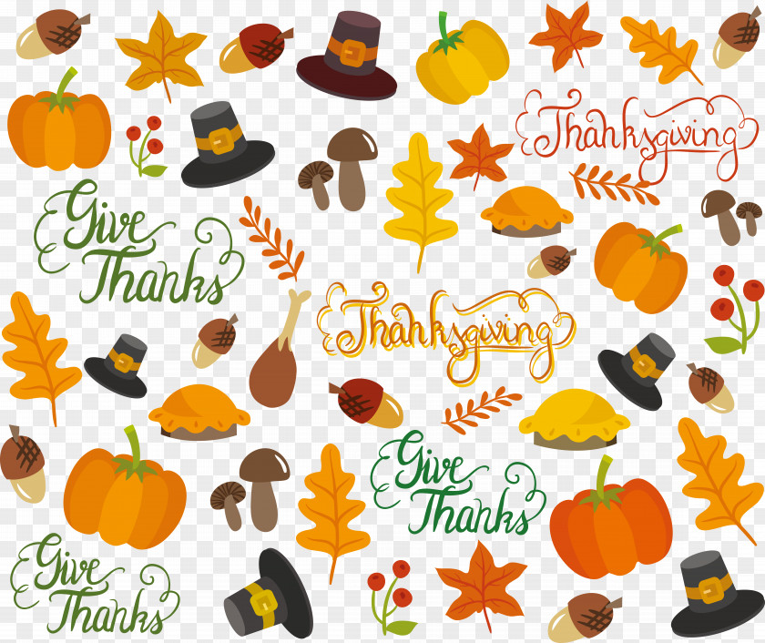 Thanksgiving Element Vector Clip Art PNG