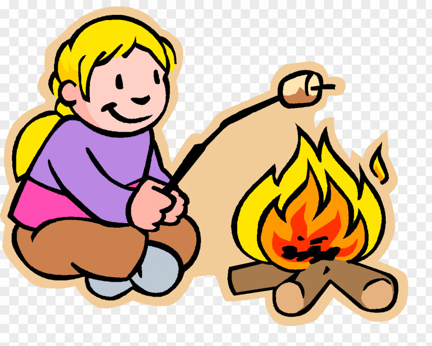 Campfire S'more Cartoon Clip Art PNG
