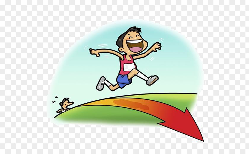 Cartoon Runners Drawing Illustration PNG