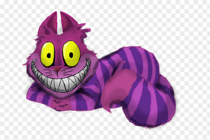 Cheshire Cat Cartoon Stuffed Animals & Cuddly Toys Purple Character Fiction PNG