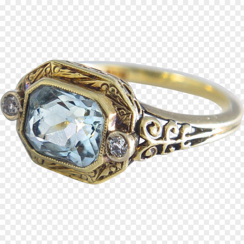 Ring Filigree Sapphire Carat Jewellery PNG