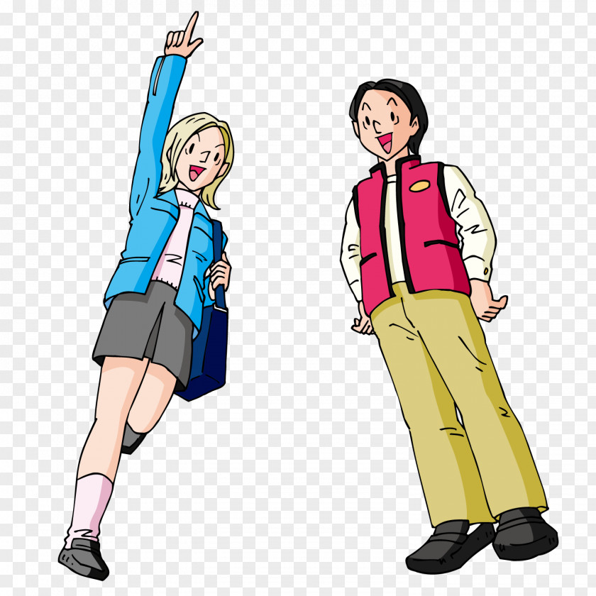 Talking For Men And Women Cartoon Illustration PNG