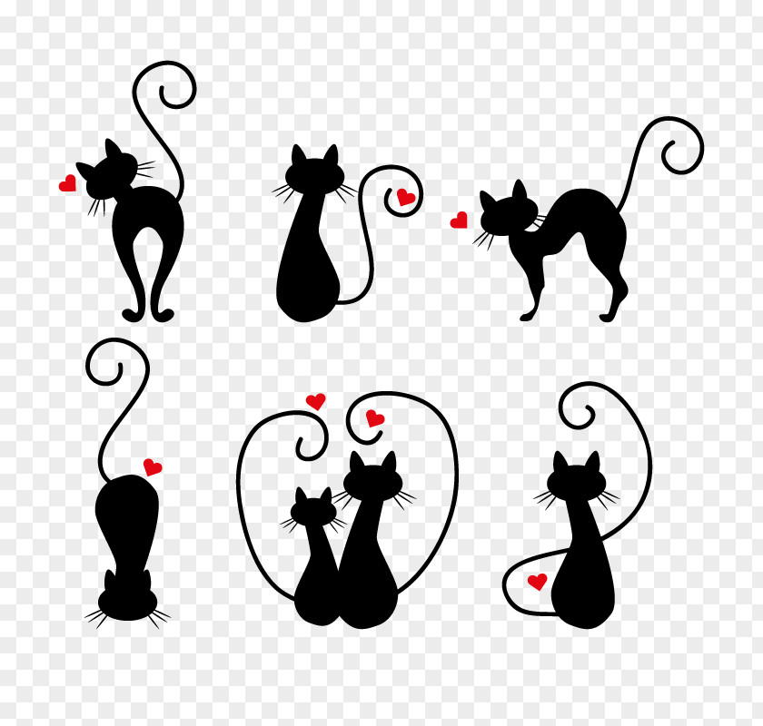 Vector Love Cats Van Cat Kitten Stencil Drawing PNG
