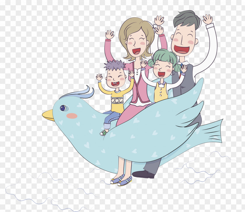Happy Family Cartoon Clip Art PNG