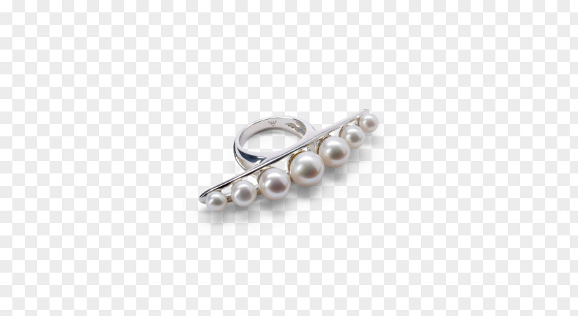 Silver Pearl Earring Body Jewellery PNG