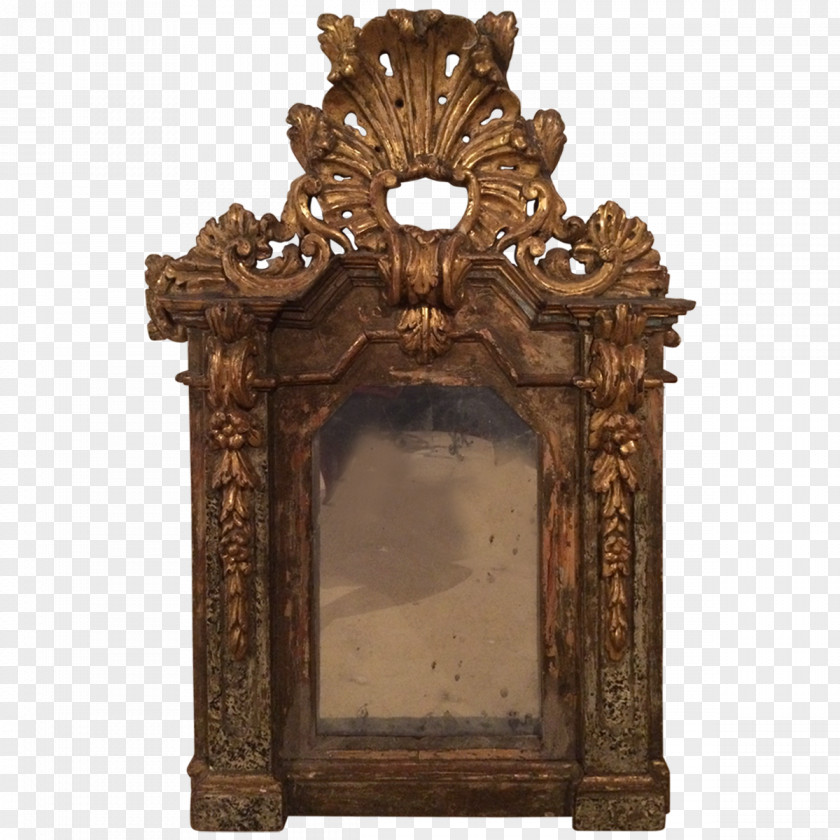 Baroque Carving Antique Mirror PNG