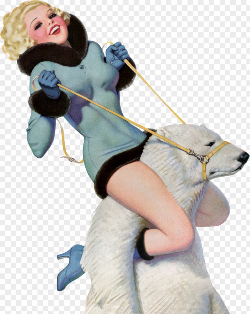 Polar Bear Pin-up Girl Poster PNG bear girl Poster, pin up clipart PNG